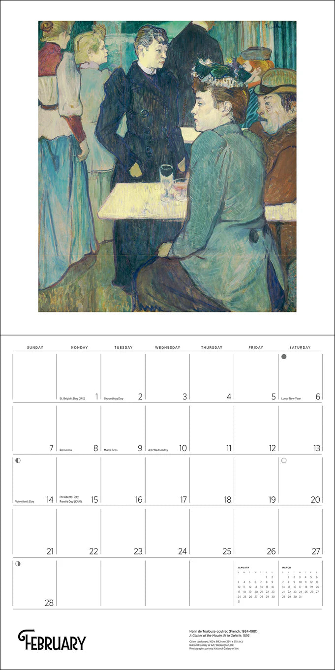Henri de Toulouse-Lautrec 2027 Wall Calendar
