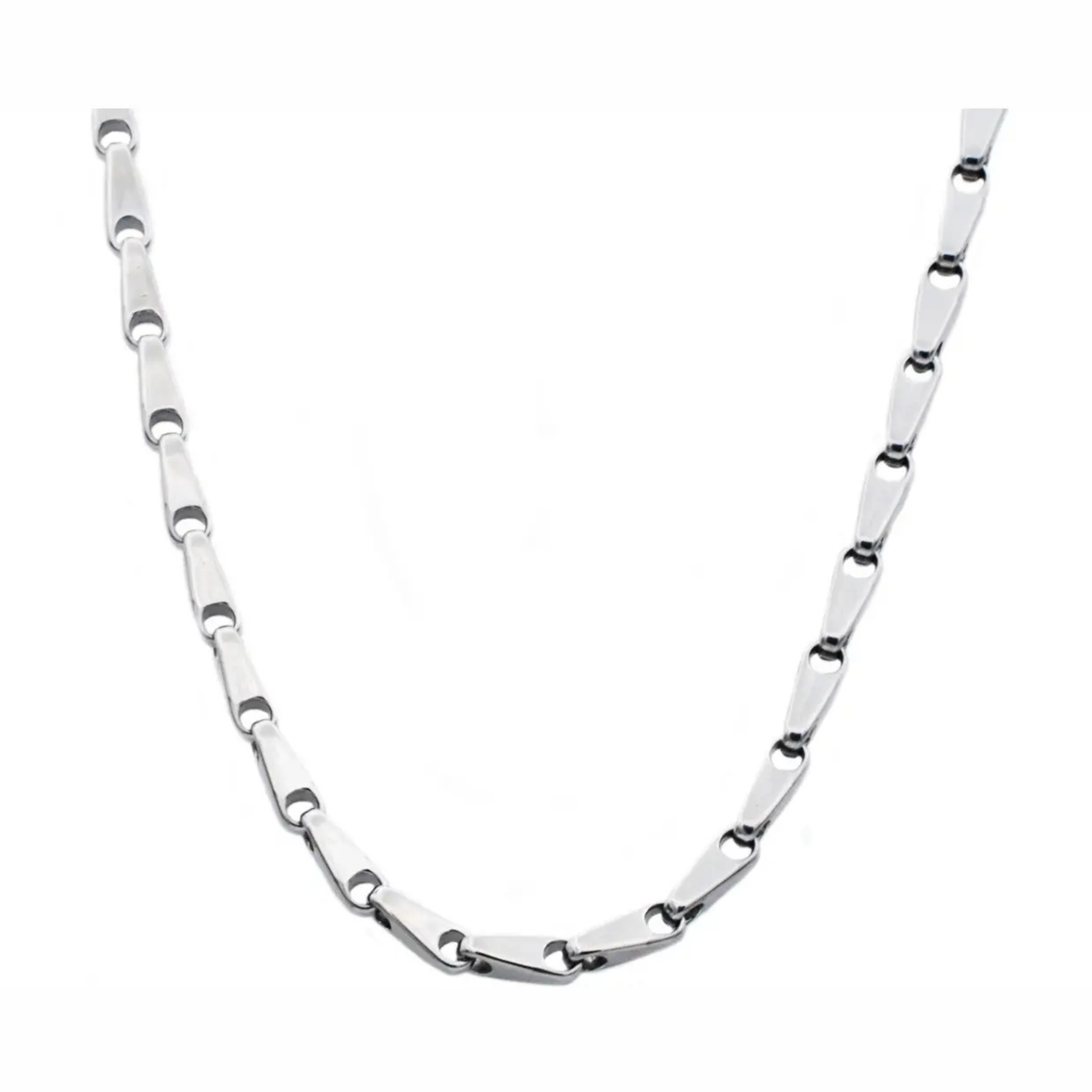 Stainless Steel Bullet Link Chain Necklace