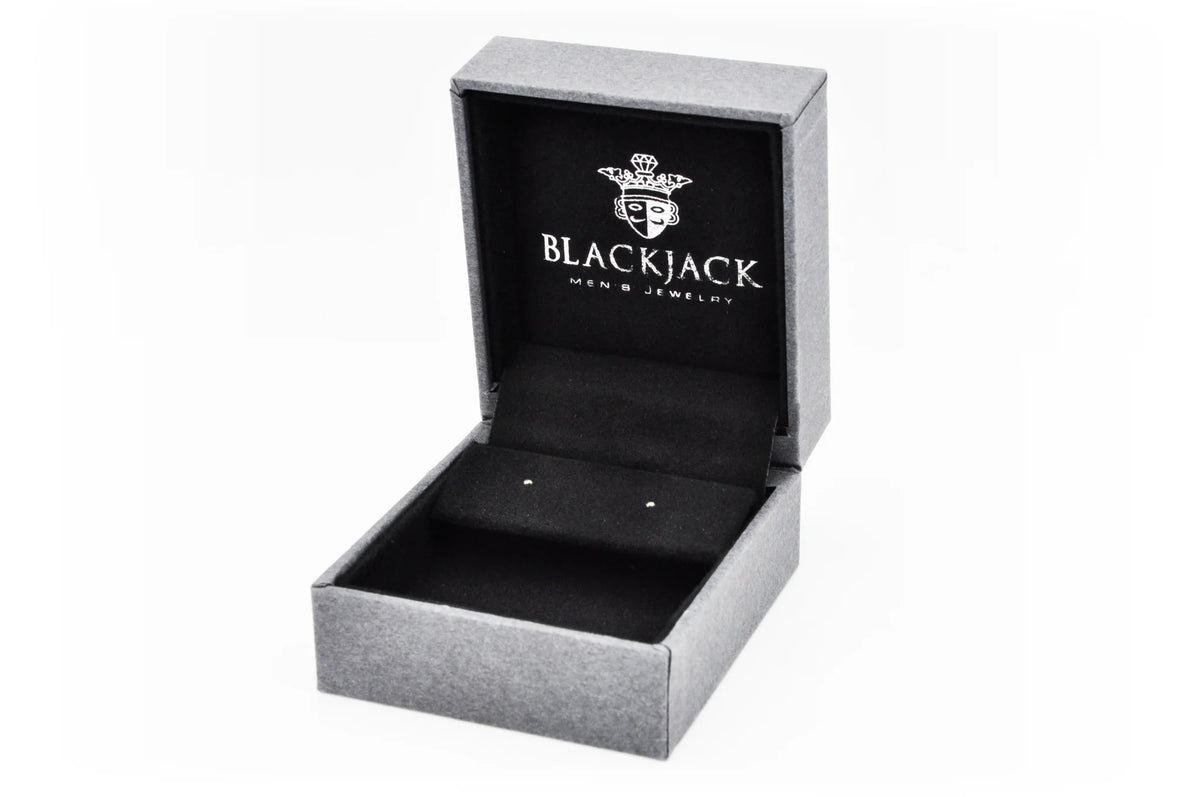 Black CZ Triangle Stainless Steel Studs