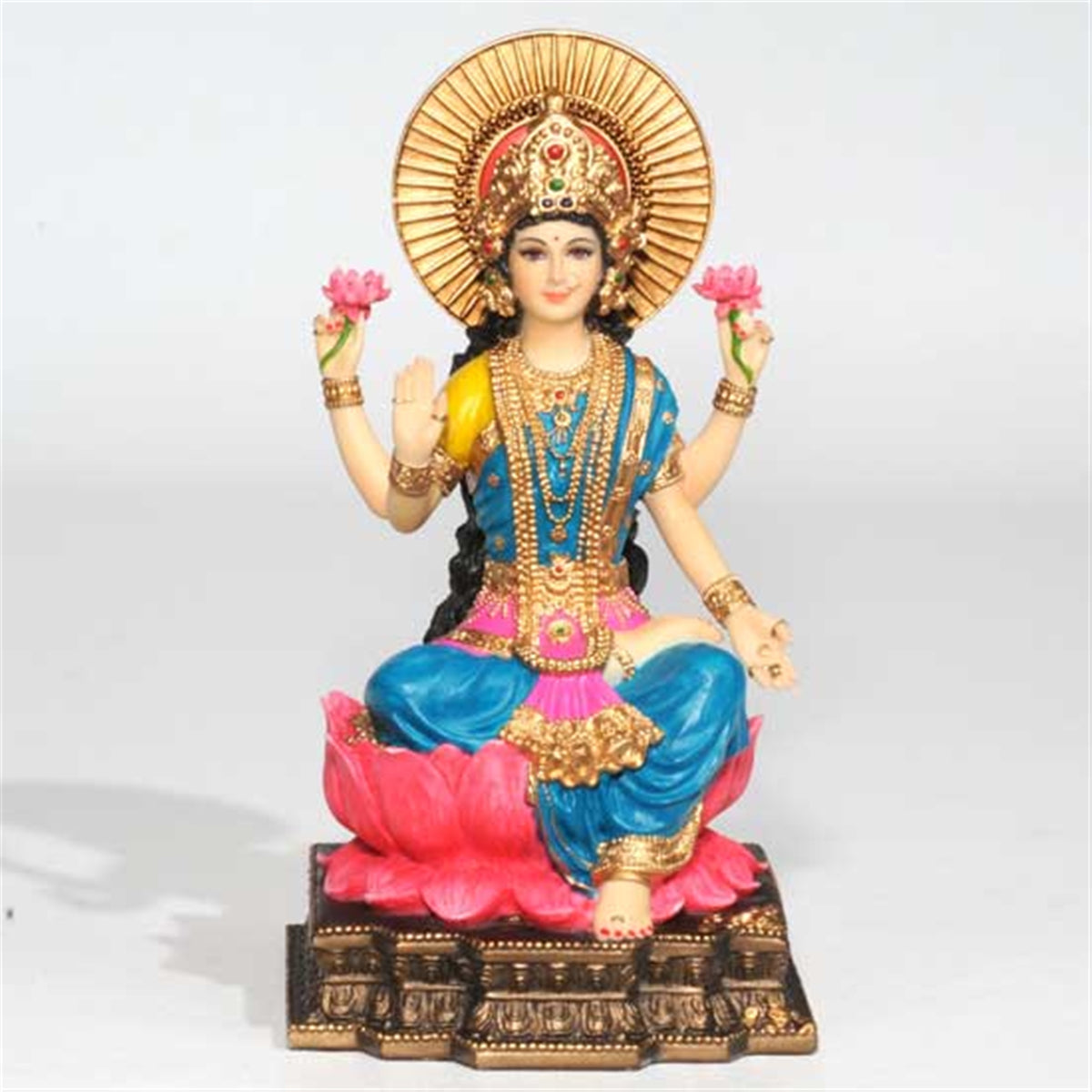 Painted Resin Lakshmi Statue