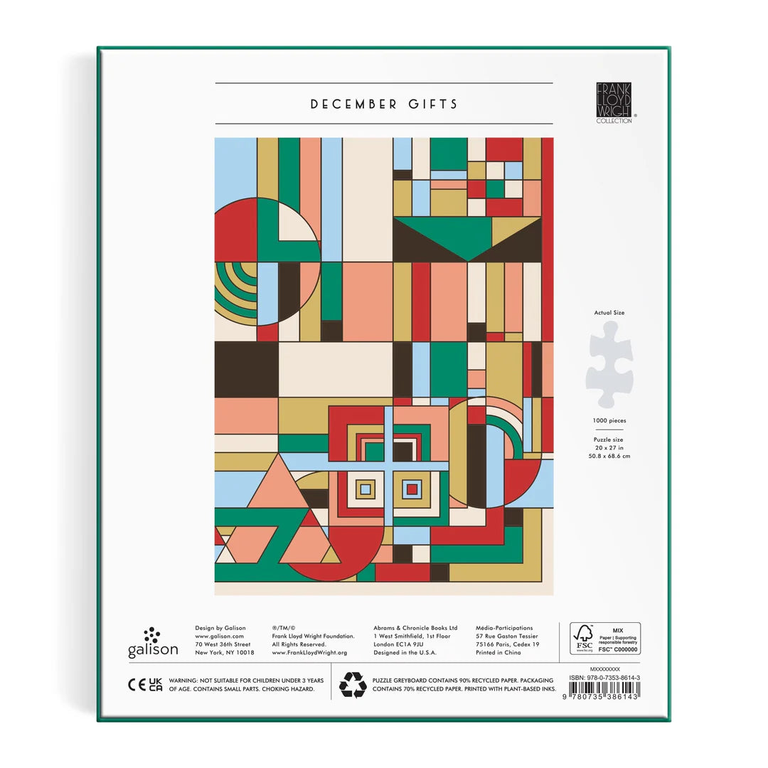 Frank Lloyd Wright December Gifts Puzzle