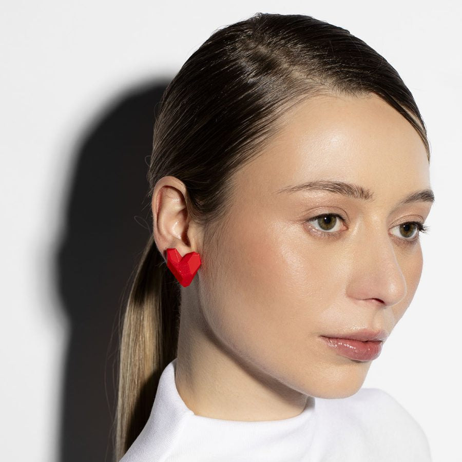 Sculptural Heart Earrings