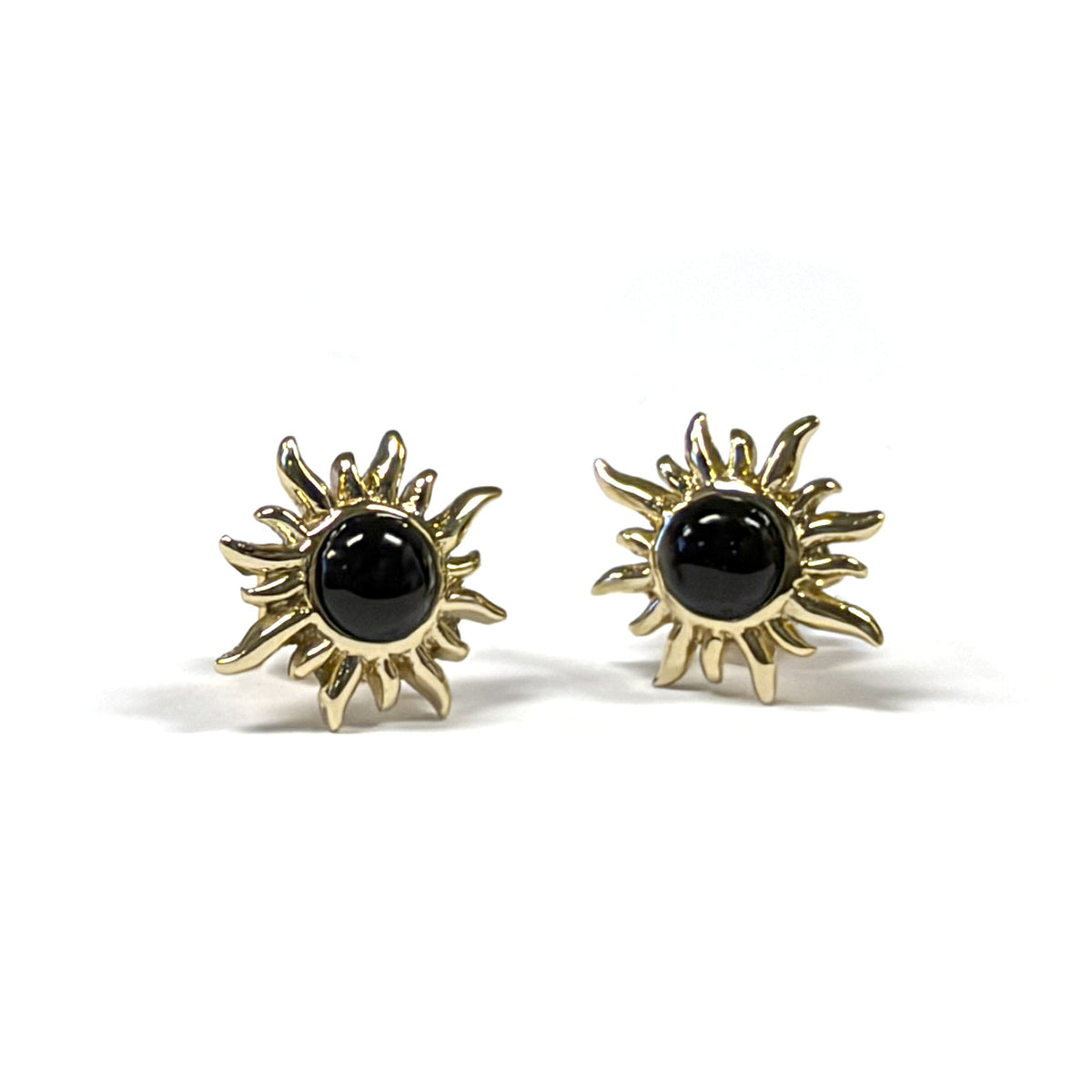 18K Gold Sunburst Earrings
