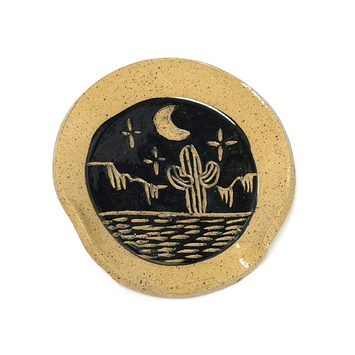 Night Desert Sgraffito Spoon Rest