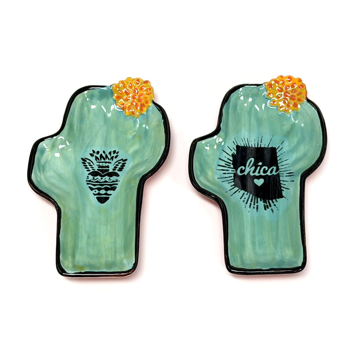Adornos de corazón de cactus de Crafty Chica