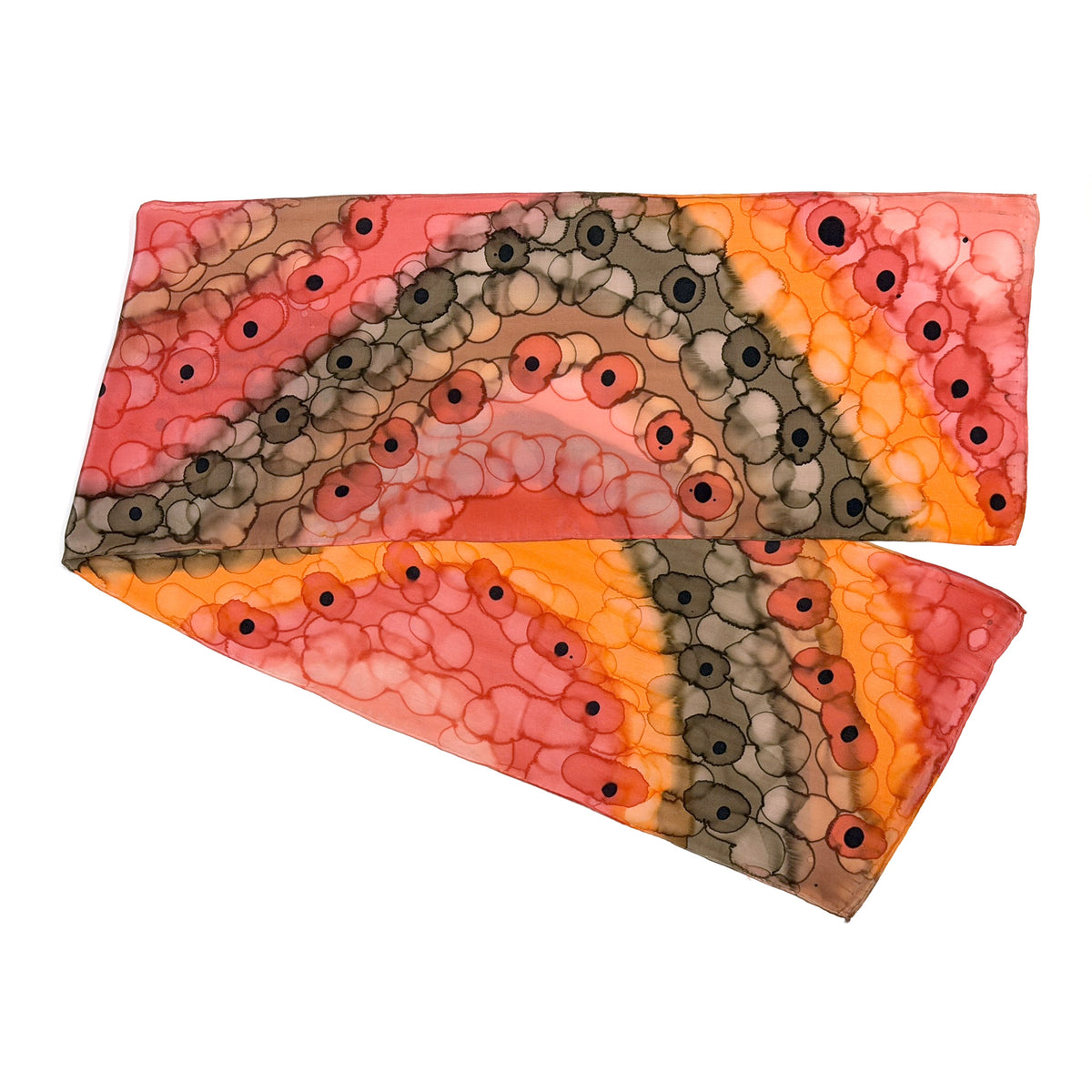 Écharpes peintes à la main de taille moyenne de Deboragh McDonnell