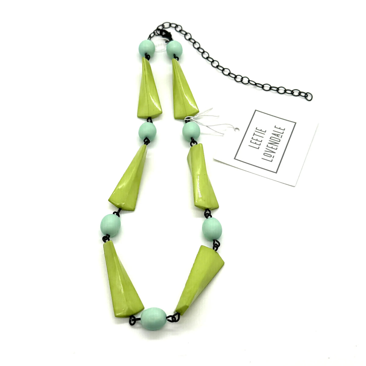 Mint + Ice Quadrangle Amelia Necklace