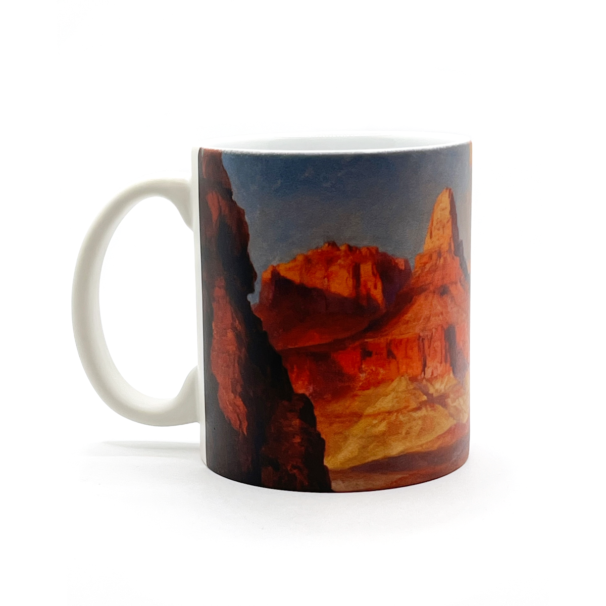 Thomas Moran &quot;Zoroaster Temple at Sunset&quot; Matte Mug