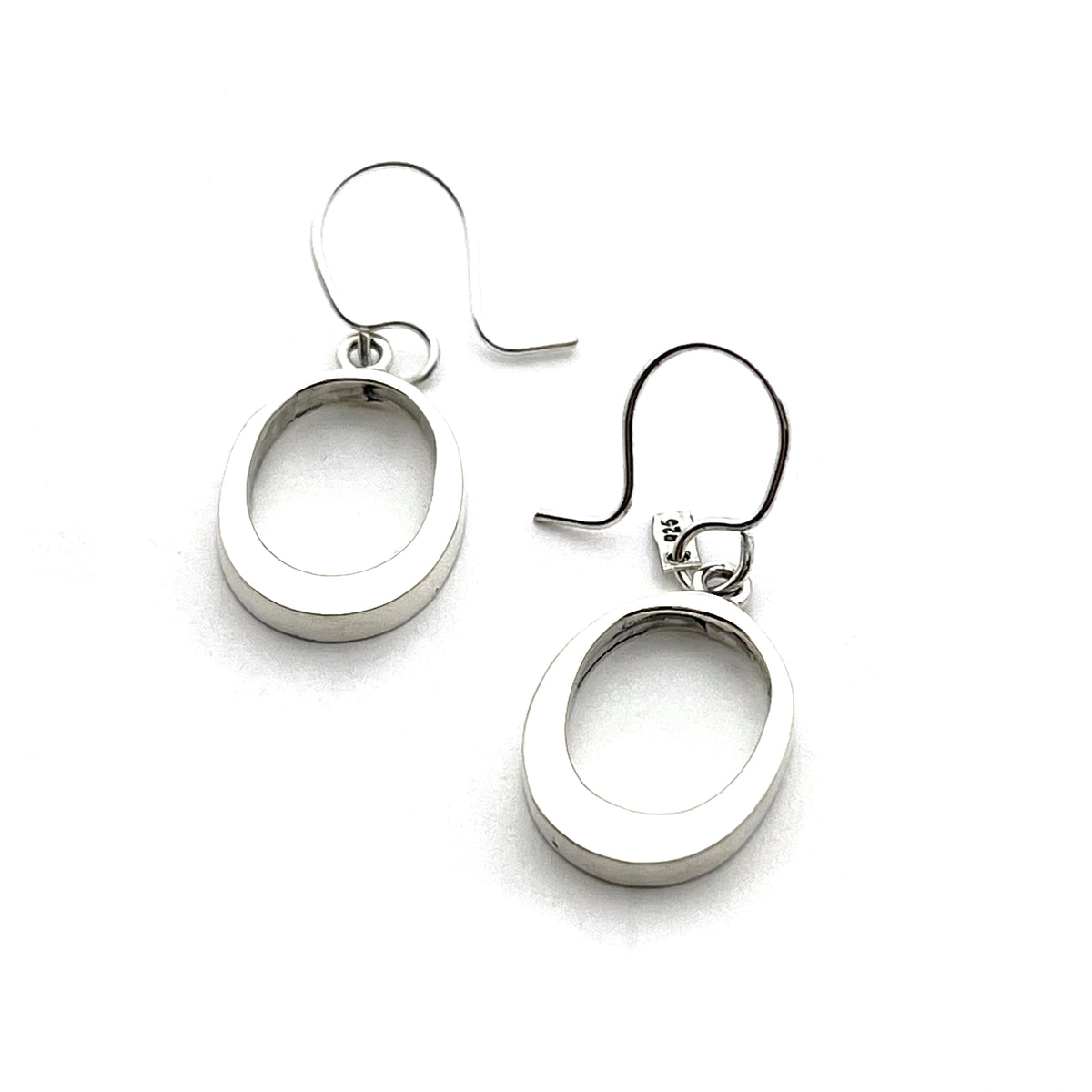 Sterling Silver Circle Dangle Earrings