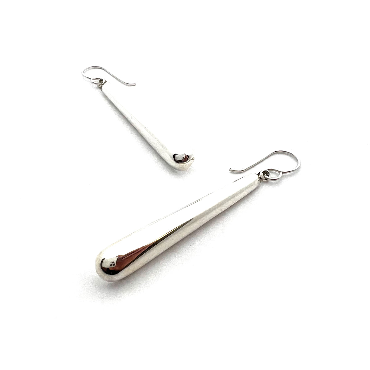 Sterling Silver Smooth Drip Earrings