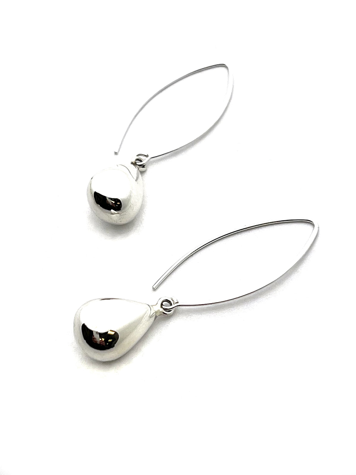 Sterling Silver Smooth Drip Earrings