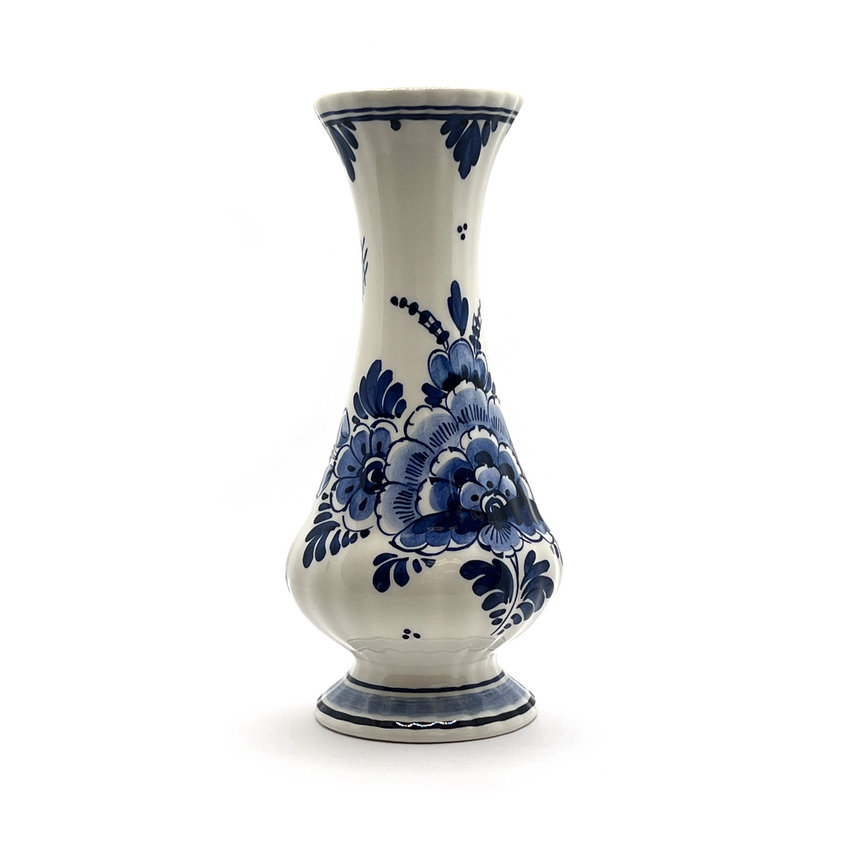 Delft Floral Vase 7&quot;