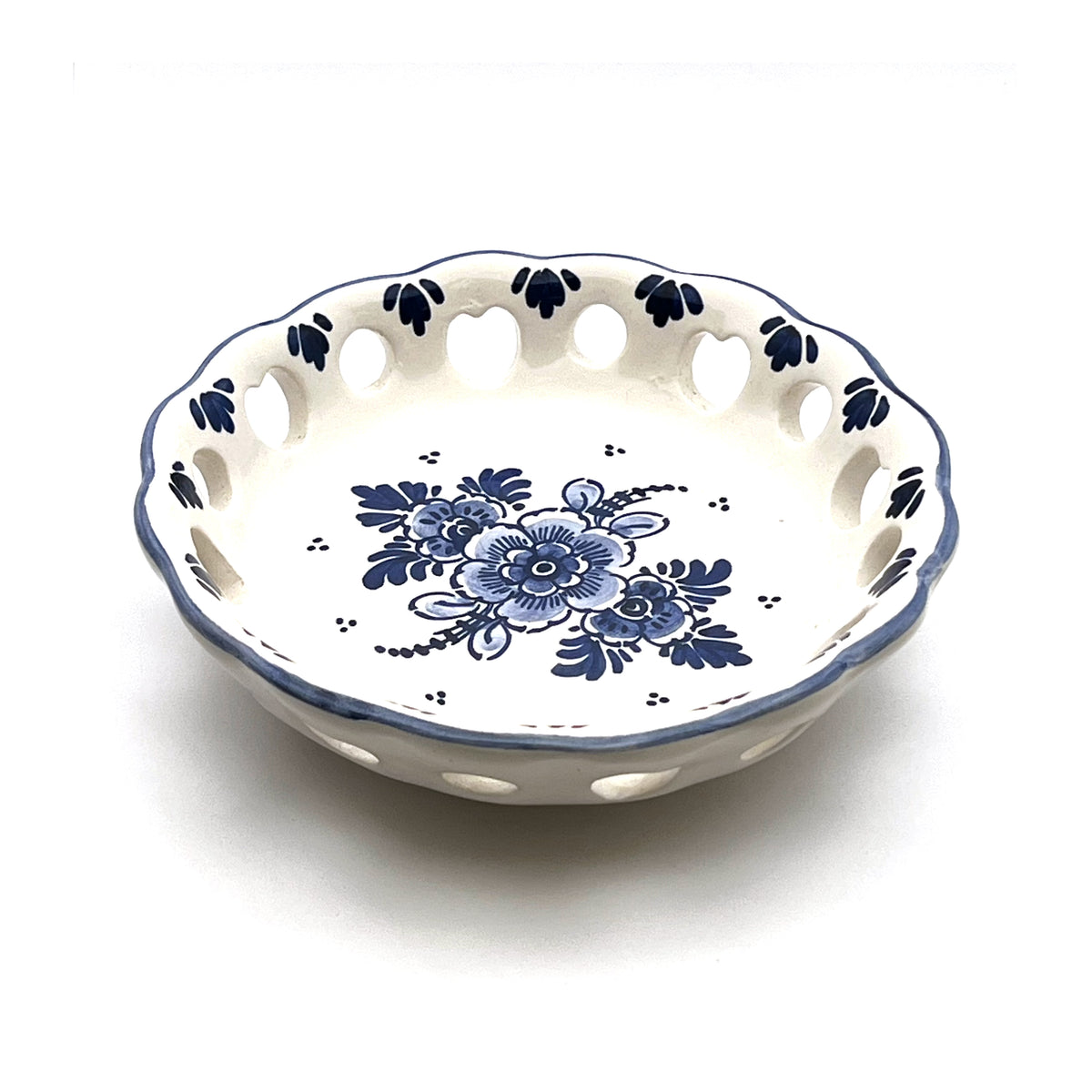 Delft Floral Dish 5.5&quot;