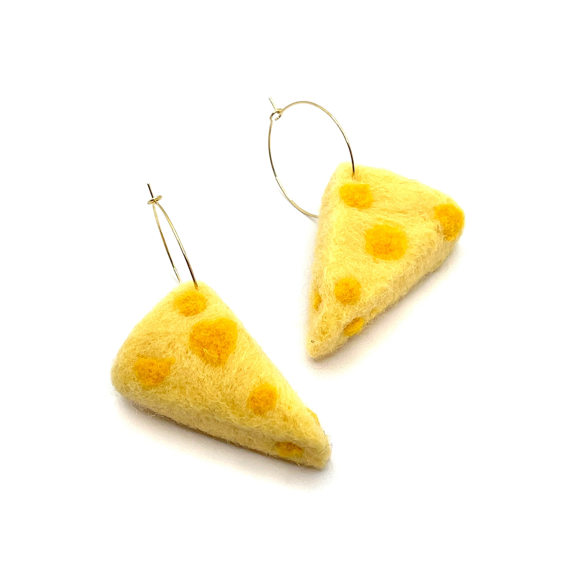 Swiss Cheese Felted Earrings