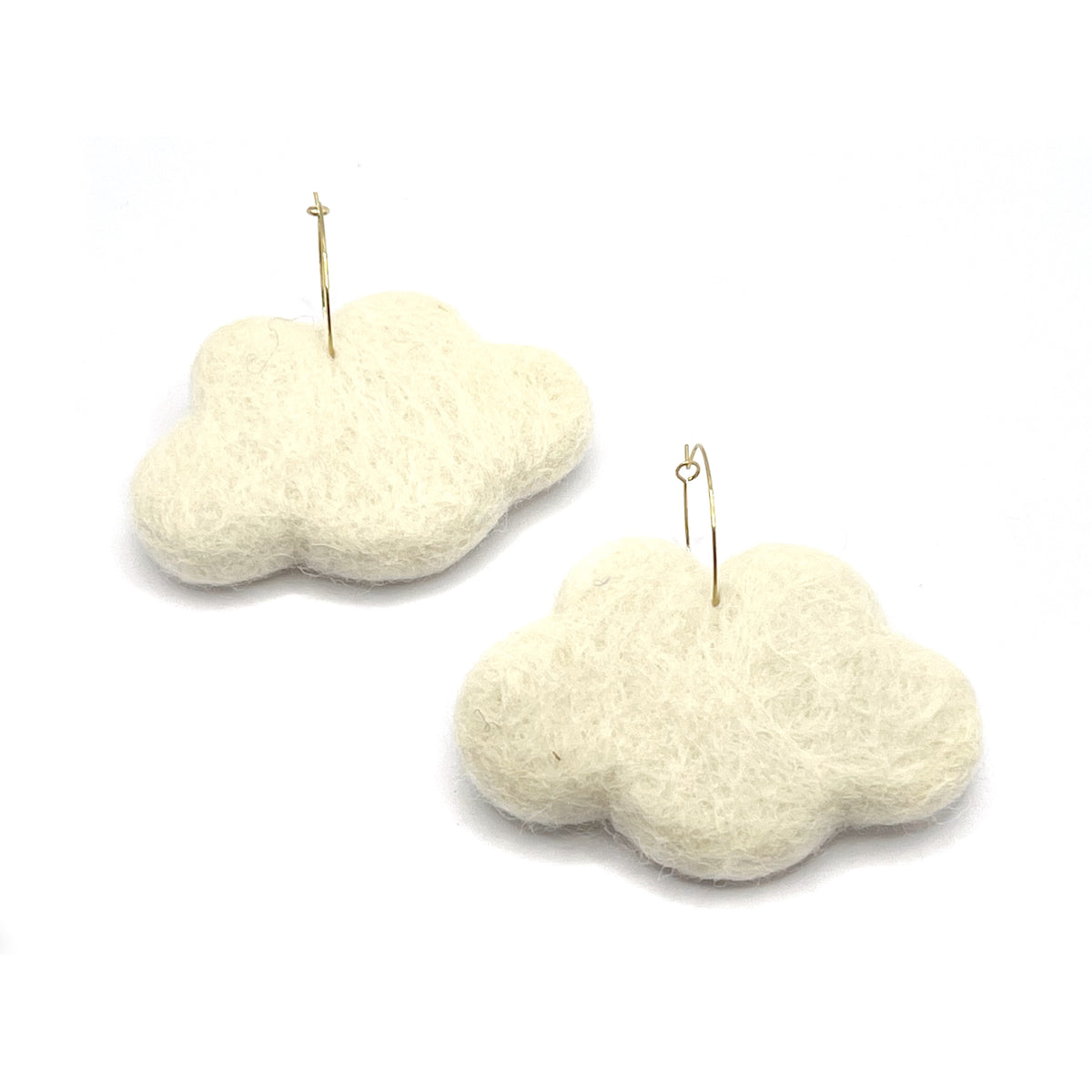 Cloud Felted Earrings