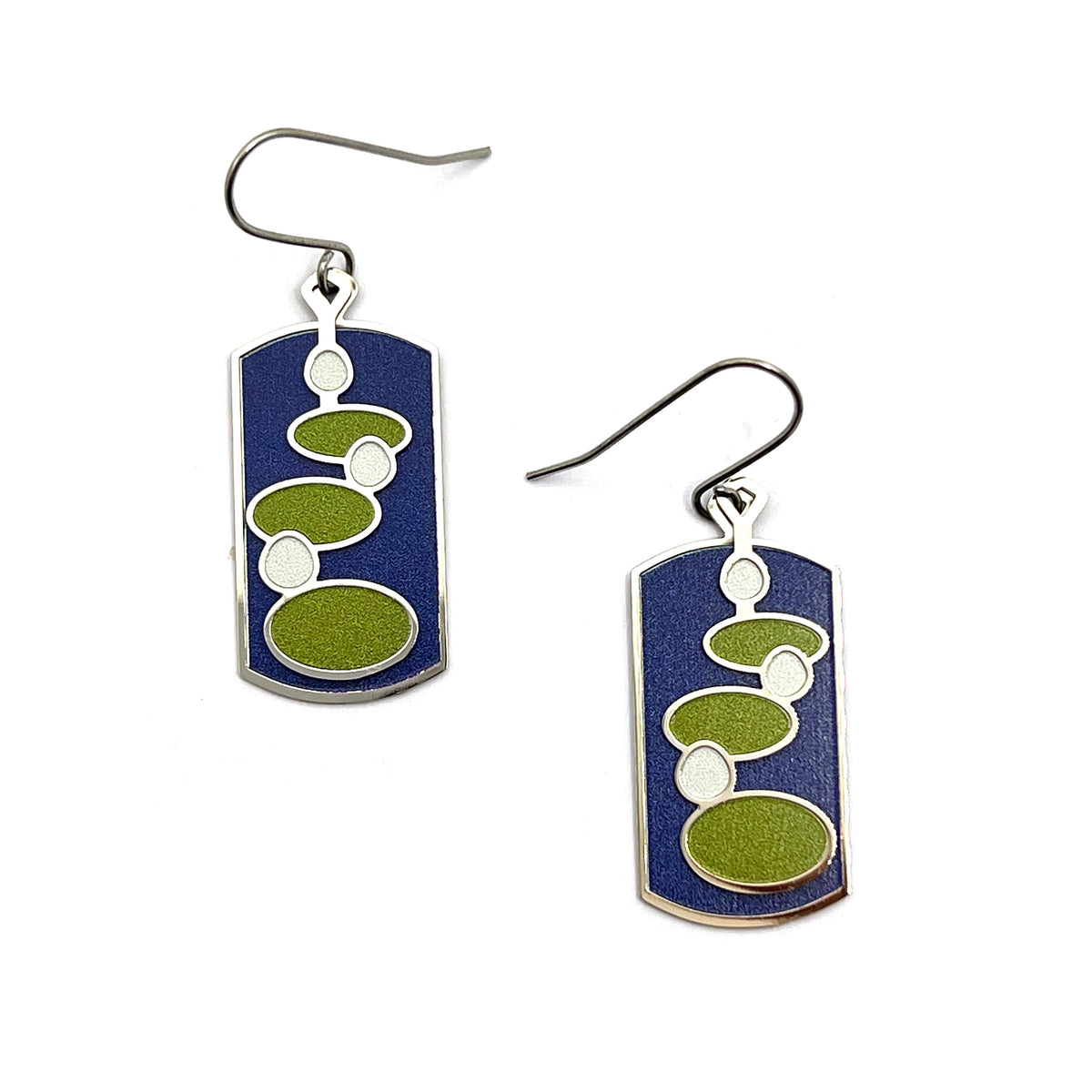 Abstract Water Lilies III Earrings