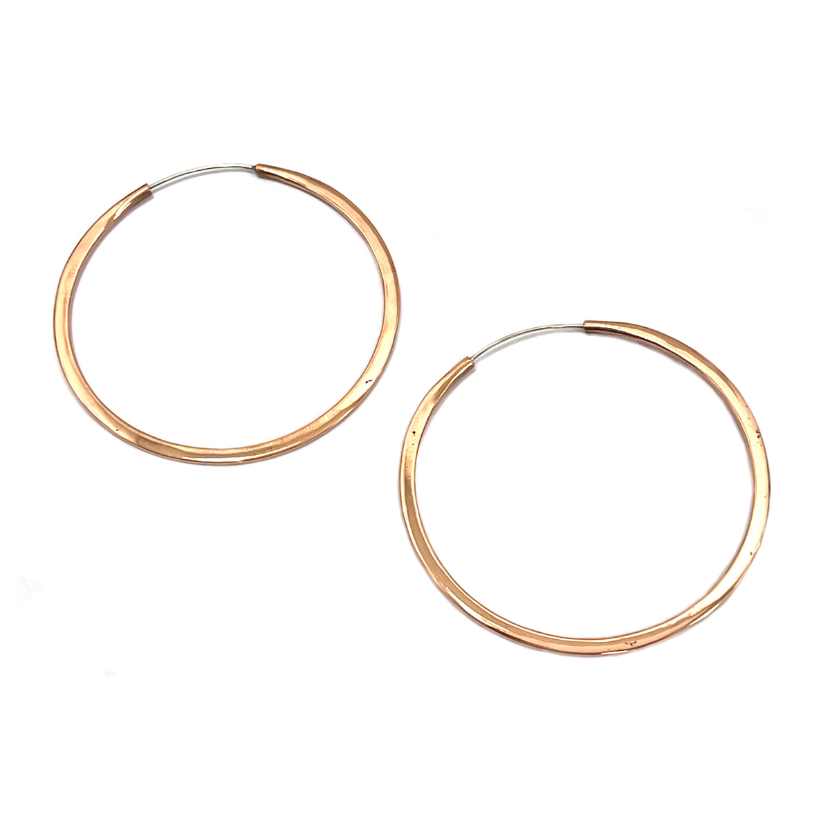 Large Copper Hoop Earrings