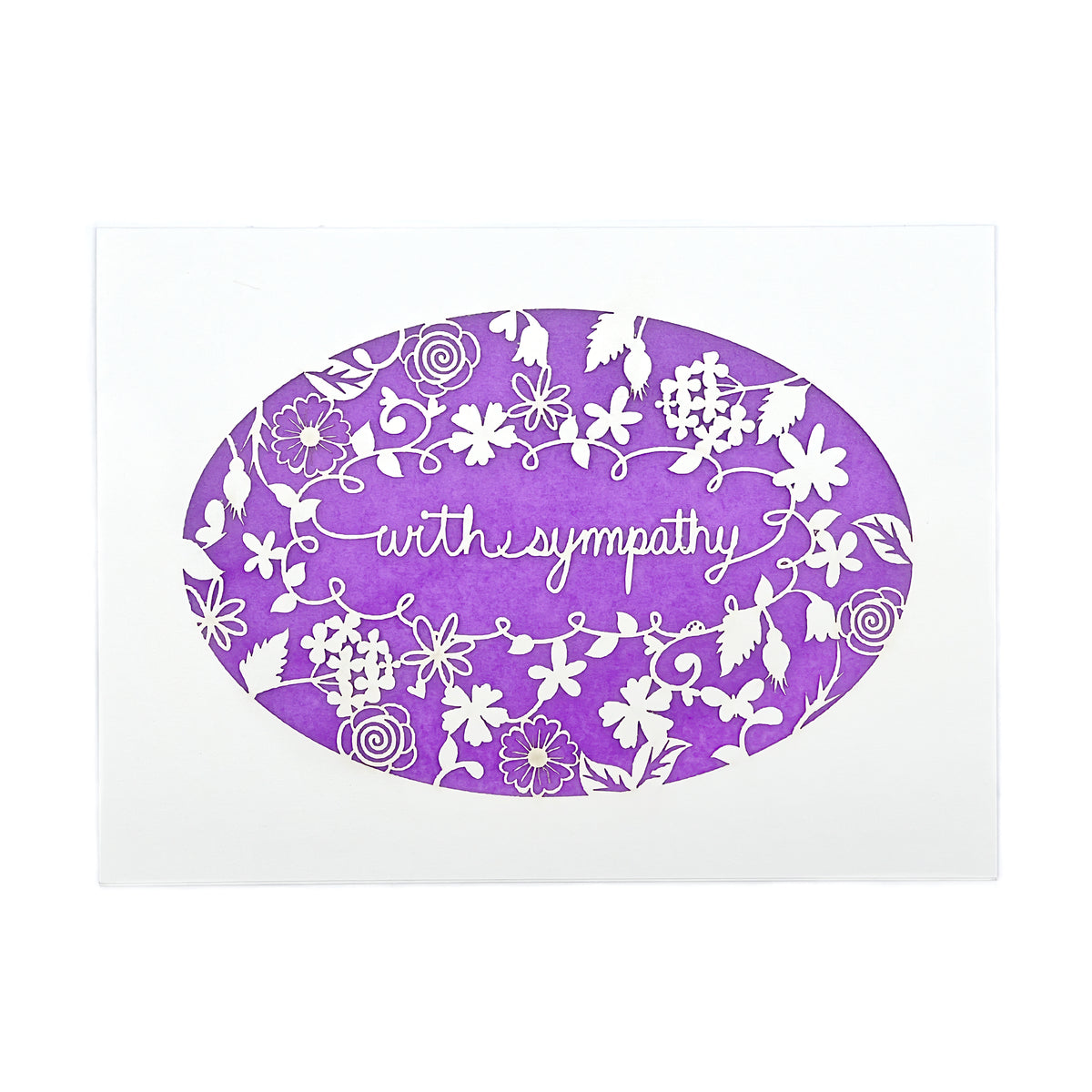 Wreath of Flowers Sympathy Greeting Card