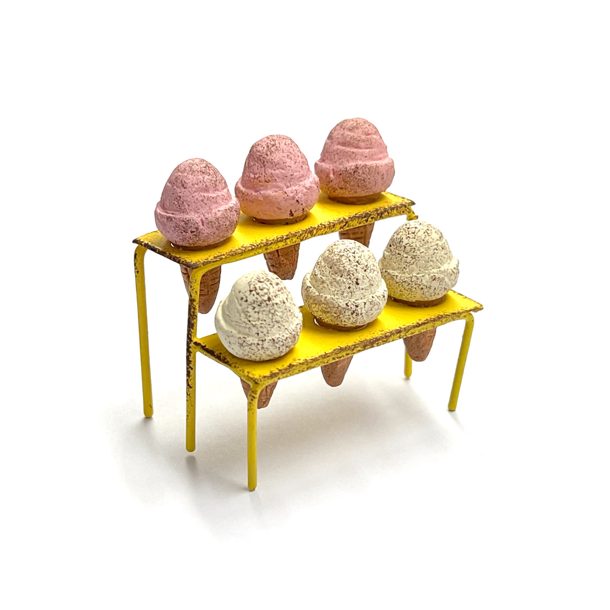 Miniature Ice Cream Cones in Stand