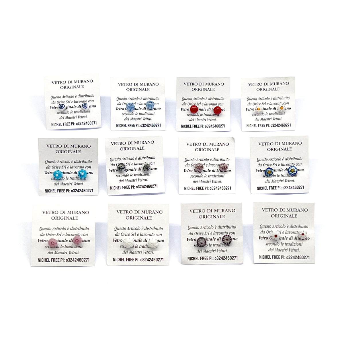 Murano Glass Small Bead Earrings