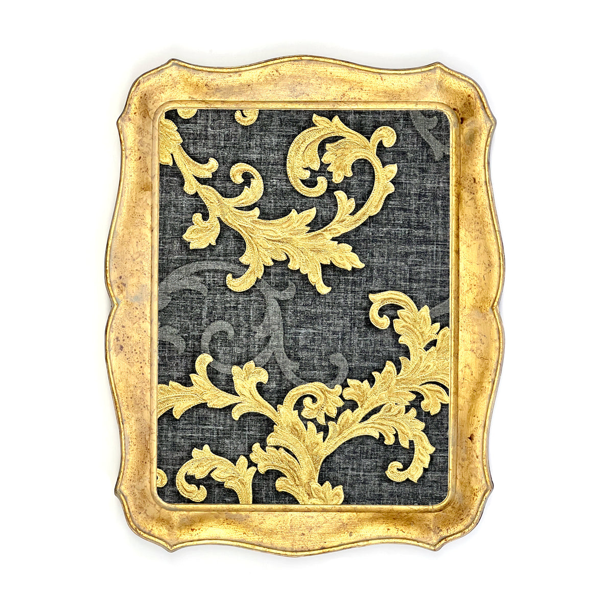 Florentine Carved Tray with Fabric