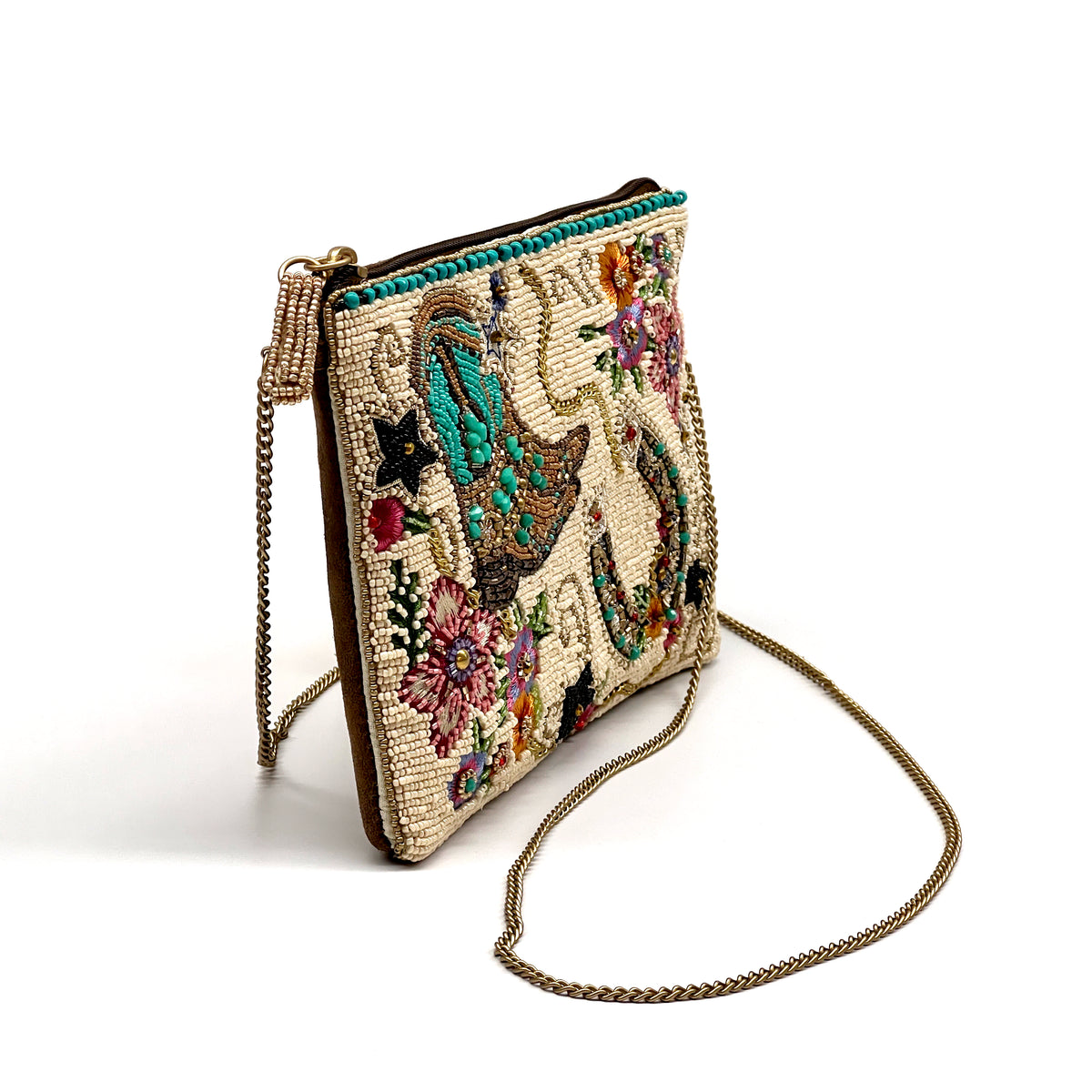 Mary Frances On the Range Beaded Crossbody Bag