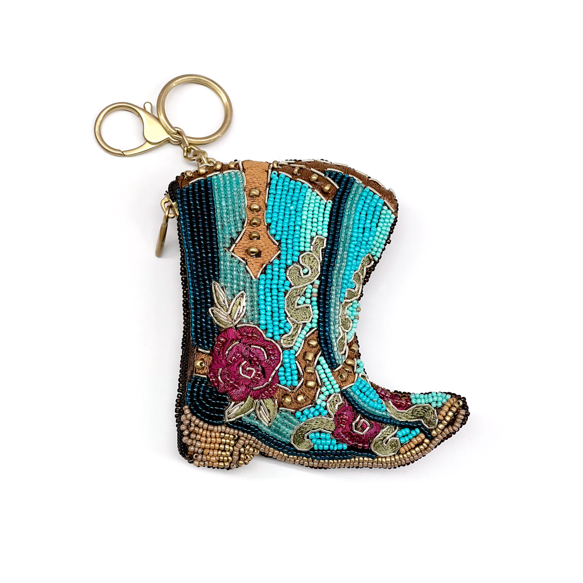Mary Frances kickin&#39; Around Beaded Boots Coin Purse