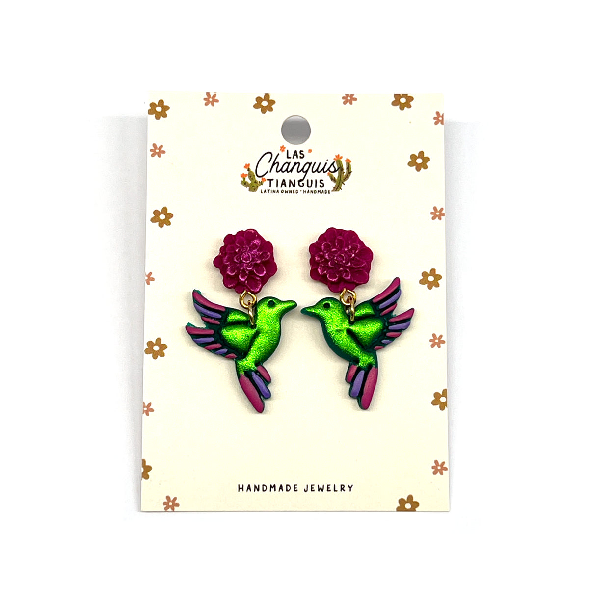 Colibri Hand Painted Earrings