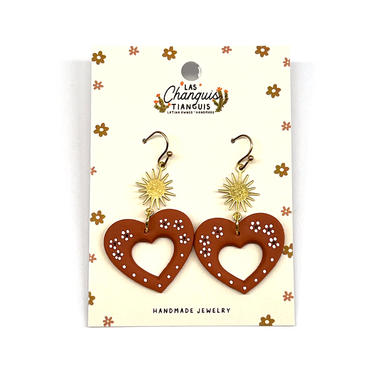 Sunlit Heart Terra Earrings