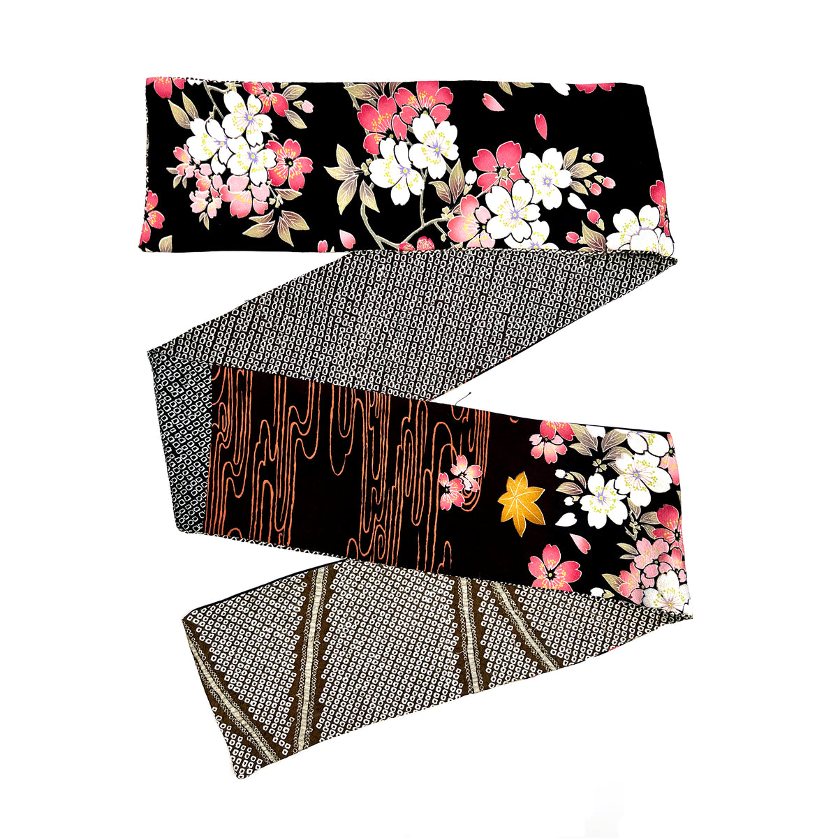Bufanda estrecha estilo kimono vintage Yuzen