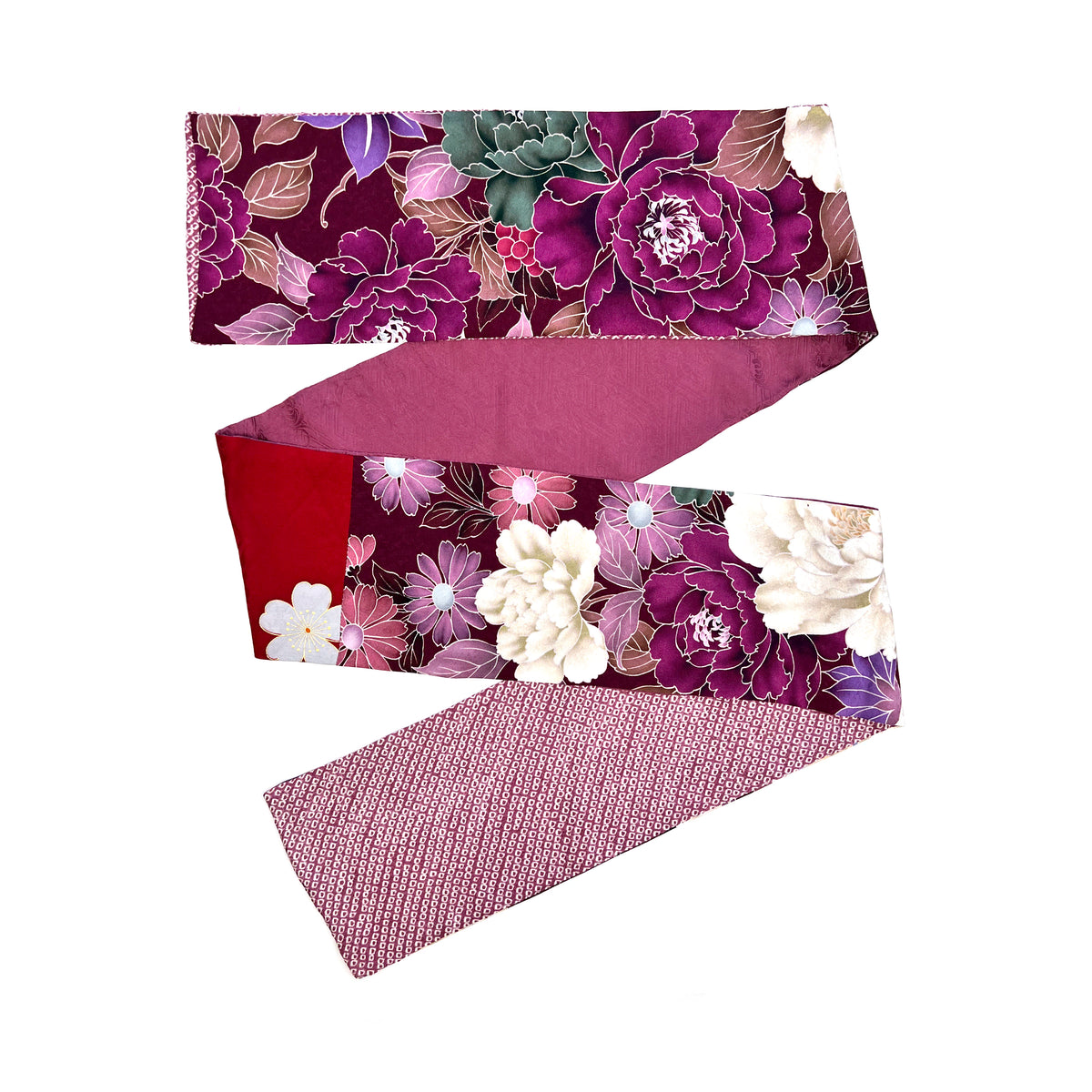 Bufanda estrecha estilo kimono vintage Yuzen