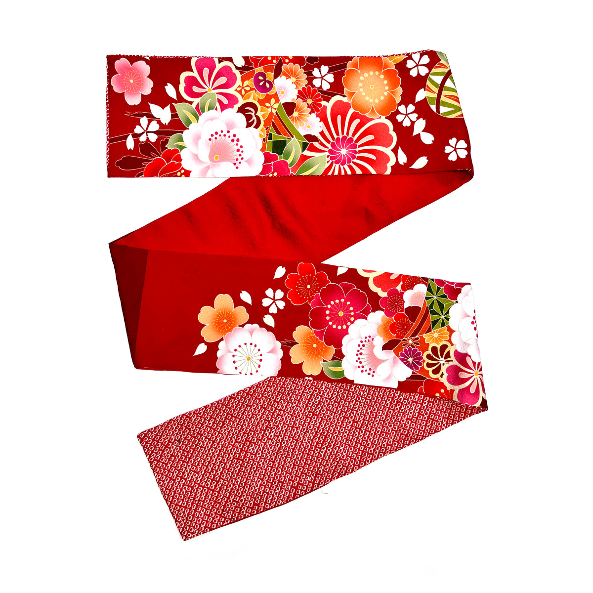 Bufanda estrecha estilo kimono vintage Yuzen