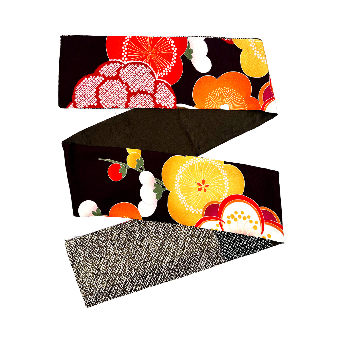 Bufanda estrecha estilo kimono vintage Yuzen