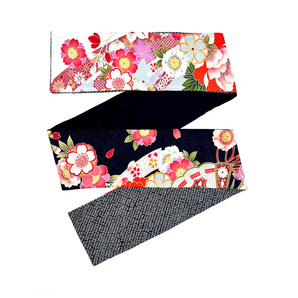 Bufanda estrecha estilo kimono vintage Yuzen
