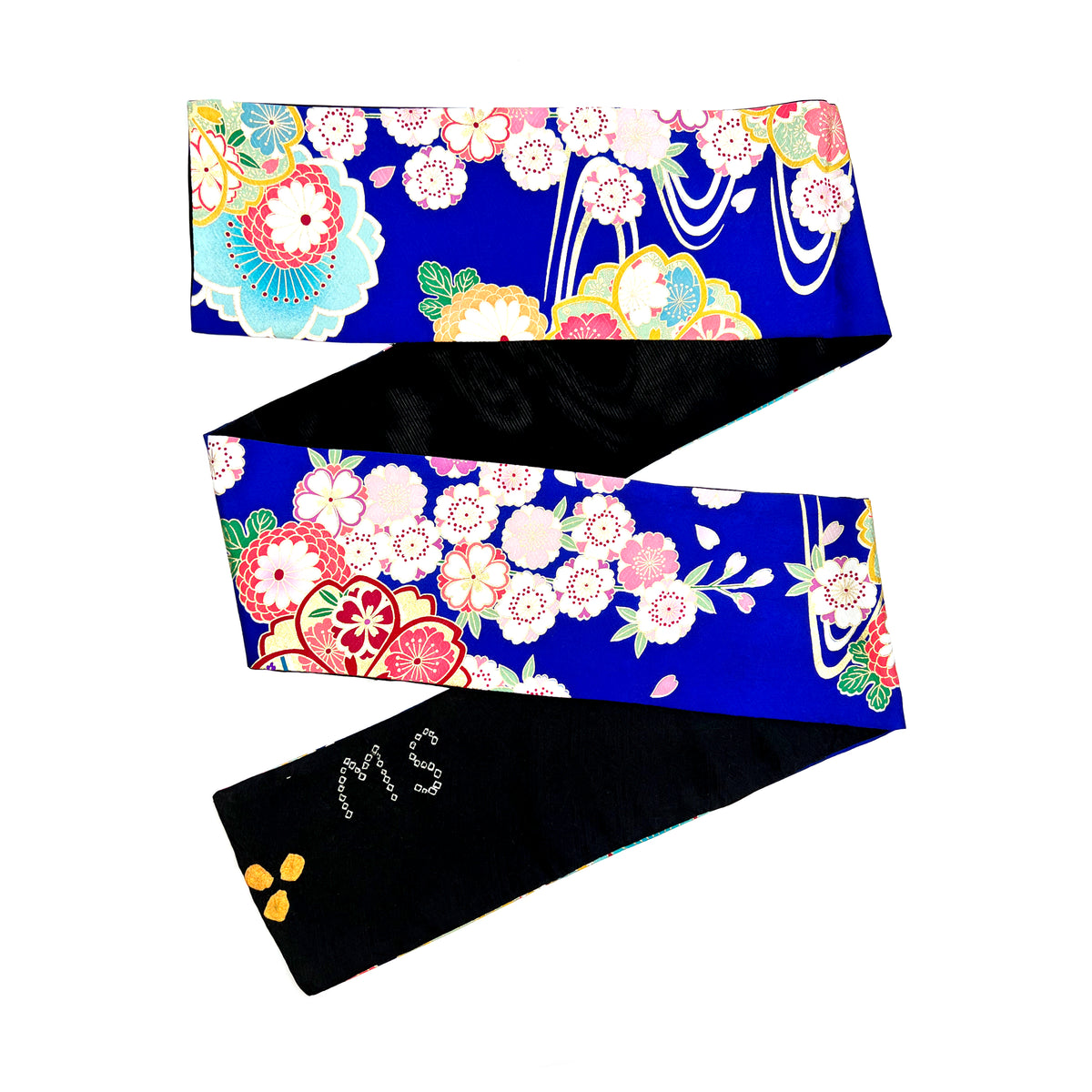 Bufanda estrecha estilo kimono vintage Yuzen