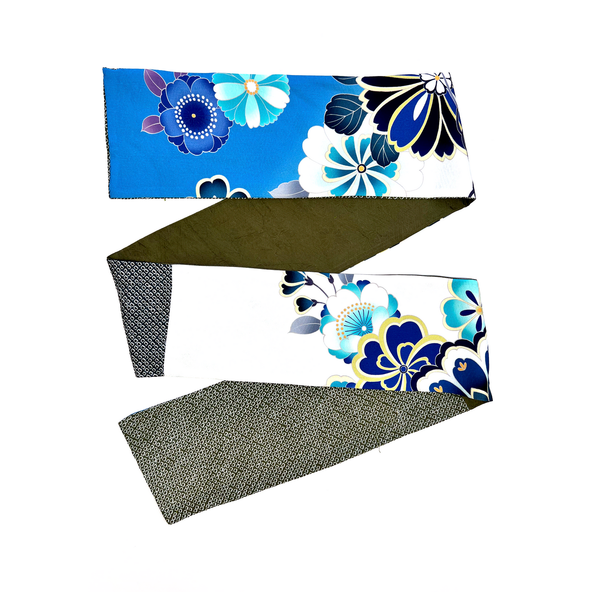 Bufanda estrecha estilo kimono vintage Yuzen