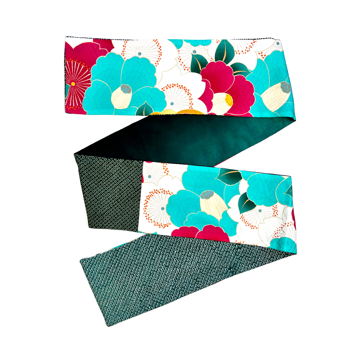 Bufanda estrecha estilo kimono vintage Yuzen