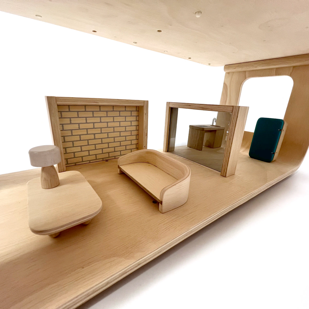 Contemporary Dollhouse + Furniture Set
