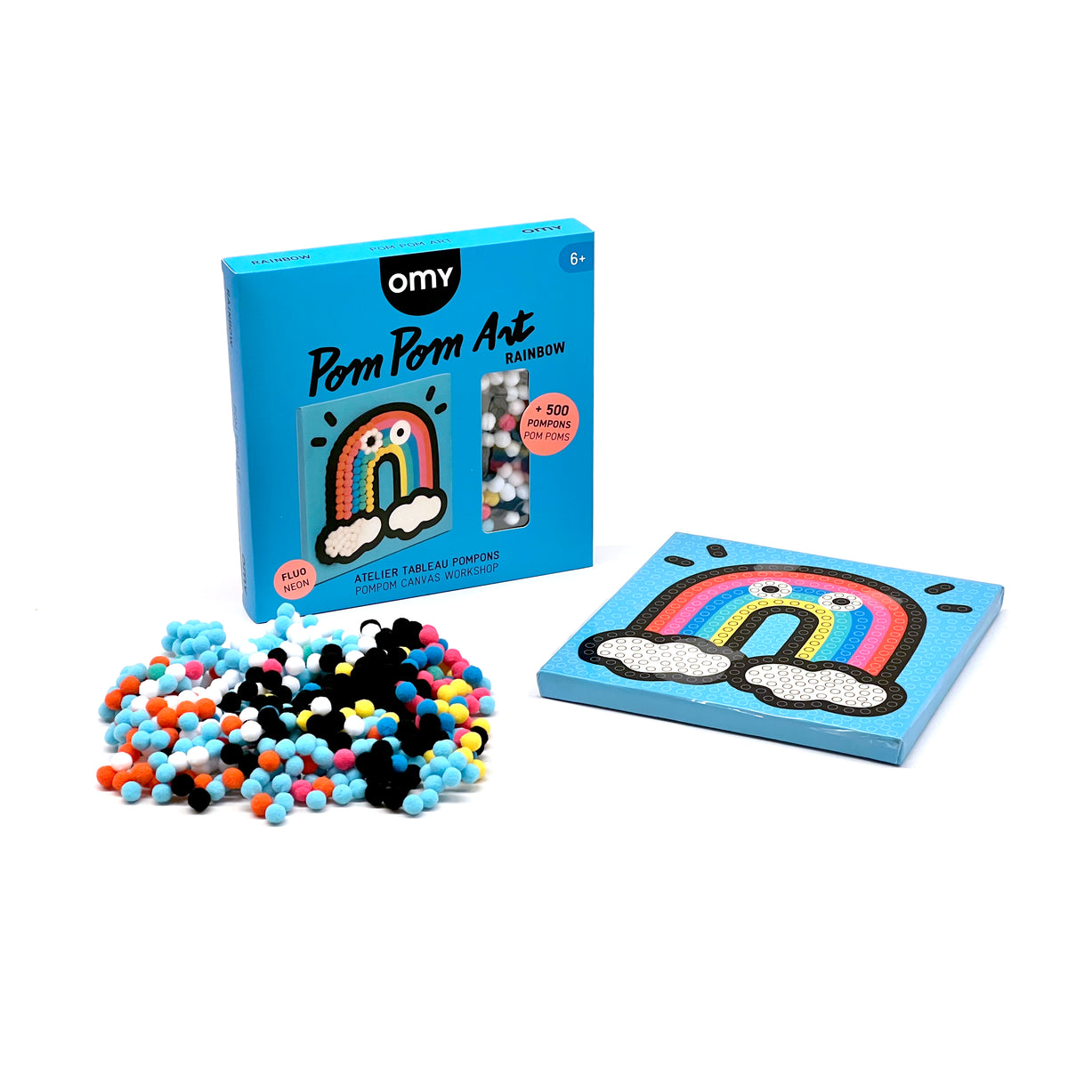 Omy Rainbow Pom Pom Art