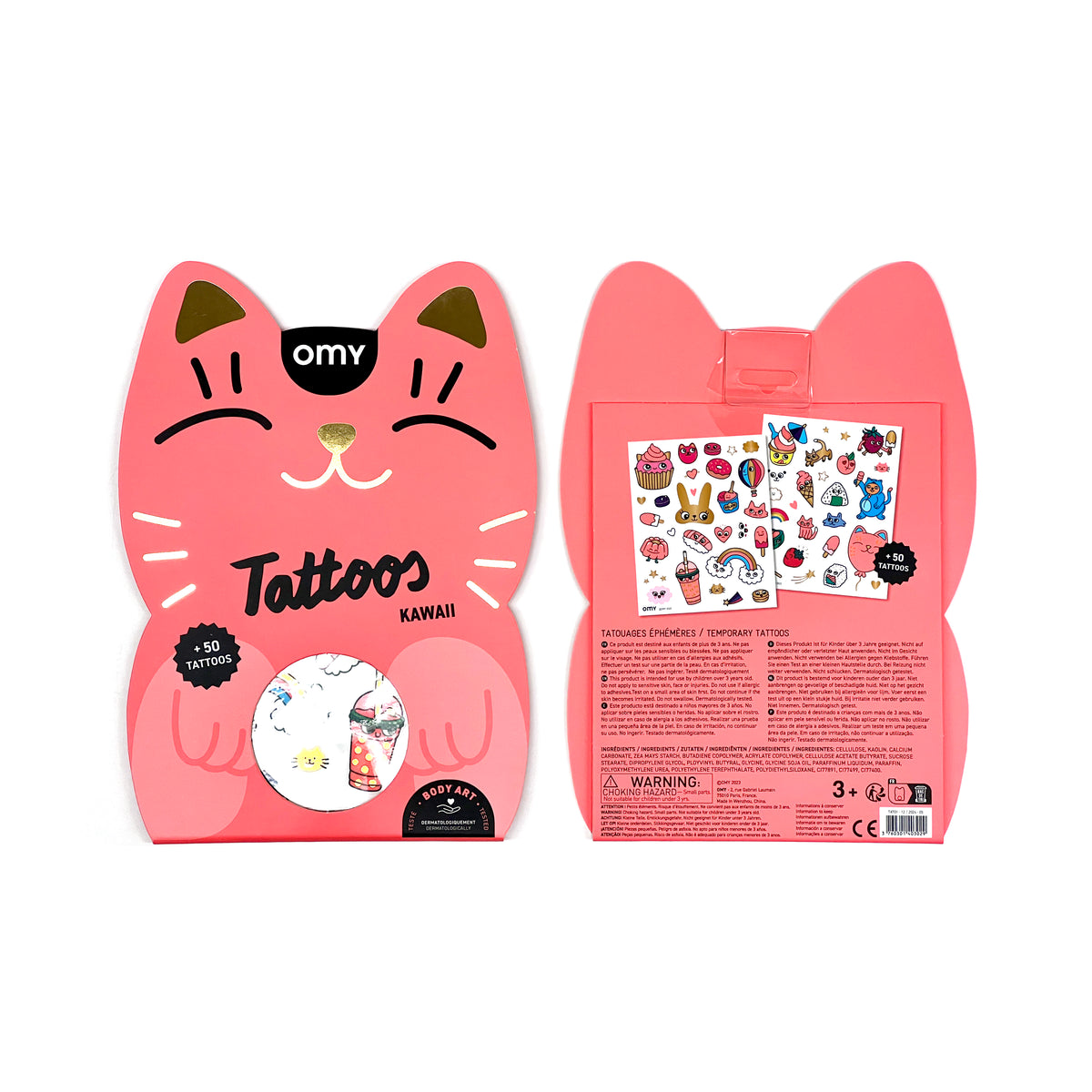 Kids Temporary Kawaii Tattoos