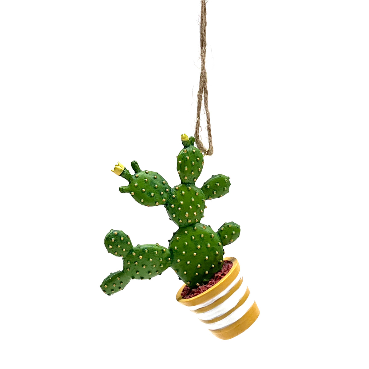 Décoration en feutre en forme de cactus