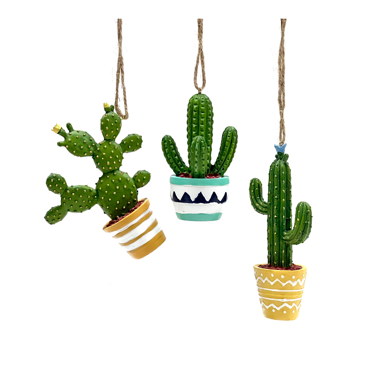 Décoration en feutre en forme de cactus