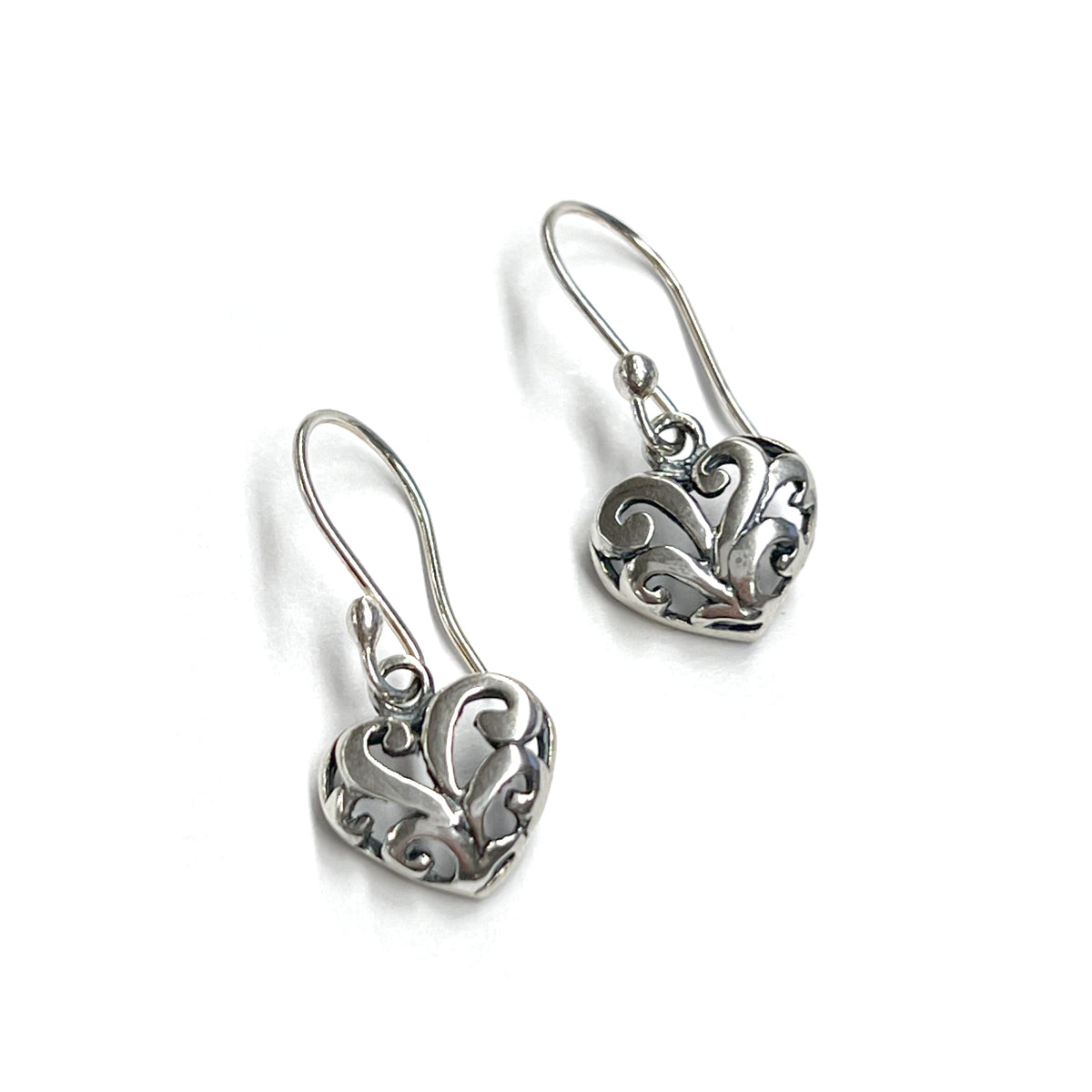 Pendientes colgantes de doble diamante en plata de ley