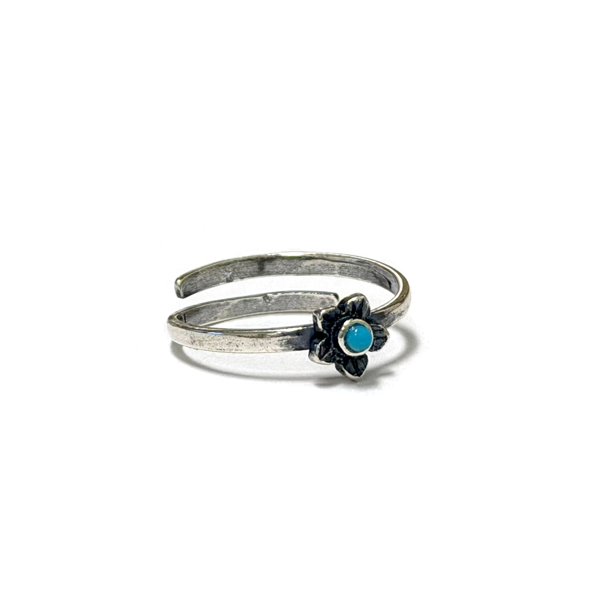Plumeria Flower Turquoise Ring