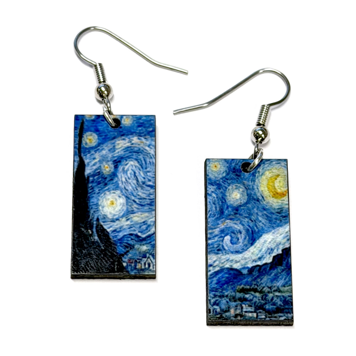 Boucles d'oreilles pendantes de tableaux célèbres