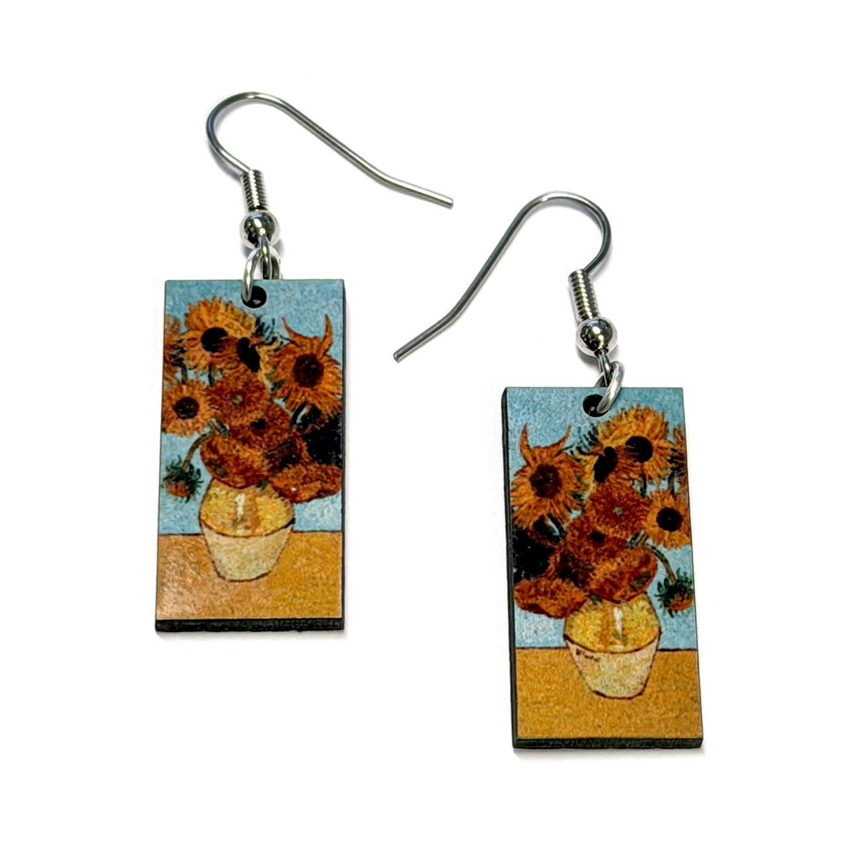 Boucles d'oreilles pendantes de tableaux célèbres