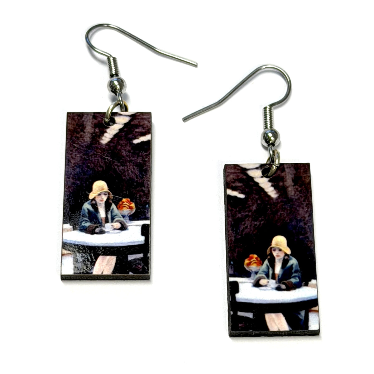 Boucles d'oreilles pendantes de tableaux célèbres