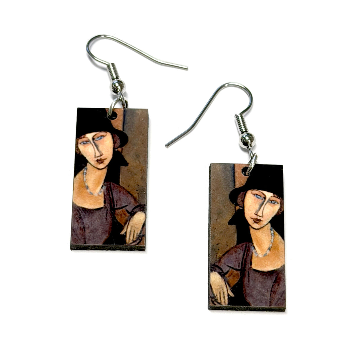 Boucles d'oreilles pendantes de tableaux célèbres