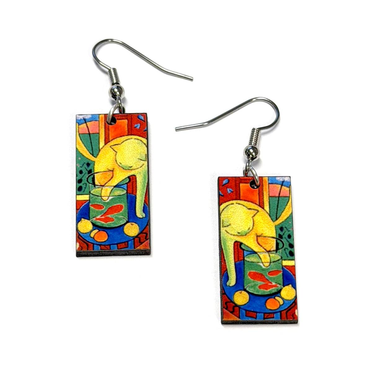 Boucles d'oreilles pendantes de tableaux célèbres