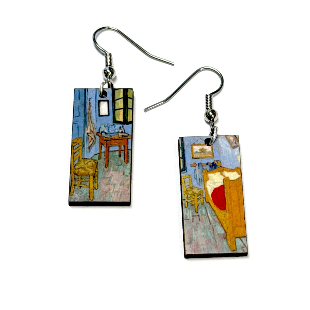 Boucles d'oreilles pendantes de tableaux célèbres